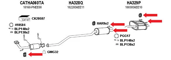 Honda civic exhaust hanger deals