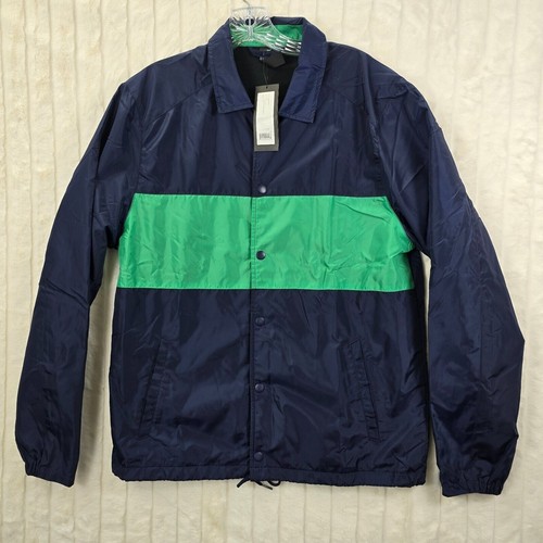 Chaqueta cortavientos Rhone para hombre 100 % poliéster forrada con botones a presión talla M nueva con etiquetas