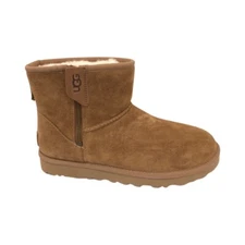 UGG Women's Classic Mini Bailey Zip Chestnut Suede Boots 1151230