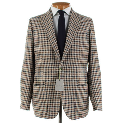 Pull Gilet à Capuche Sartorio Kiton Taille S (48) - Laine Et Coton Bleu - Neuf Avec étiquettes