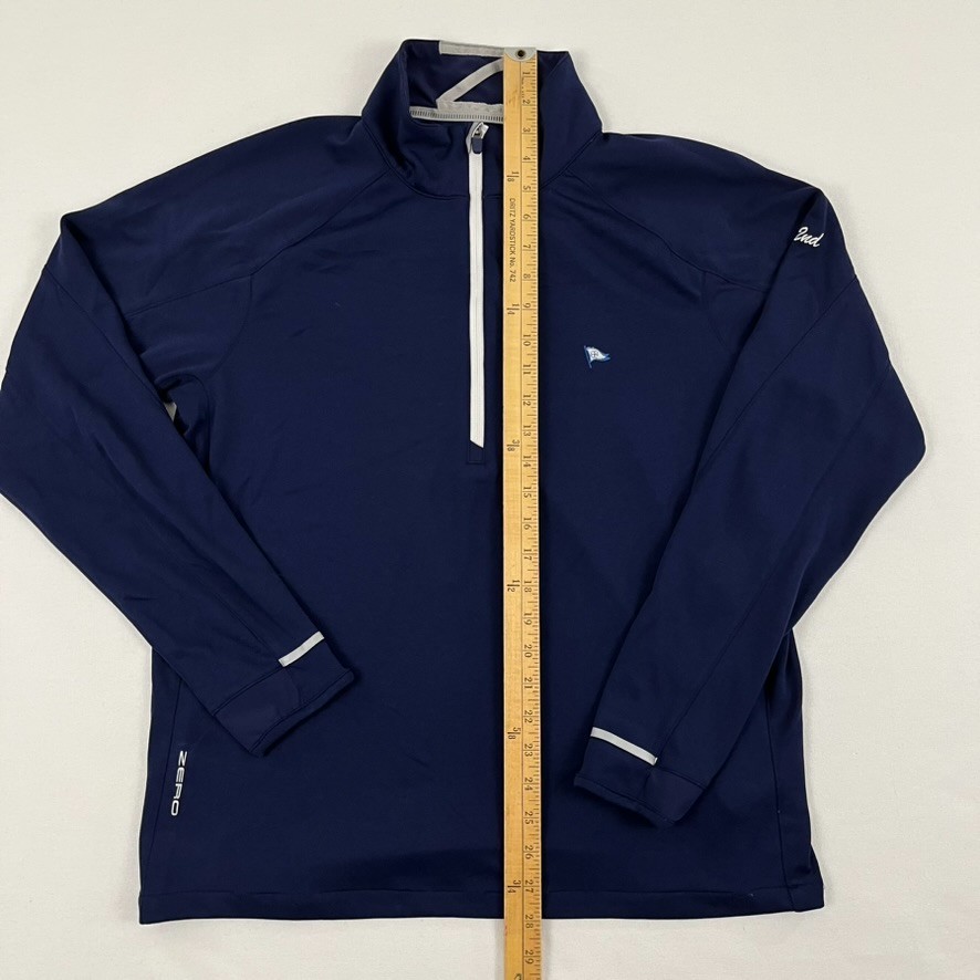 Zero Restriction Pullover Mens Medium Blue Performance Golf 1/2 Zip Jacket Sport
