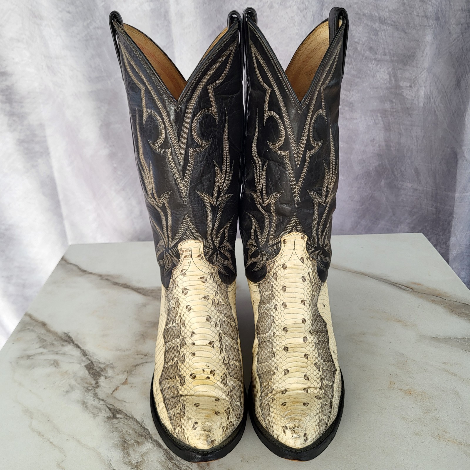 Dan Post USA Natural Spotted Python White Men's S… - image 5