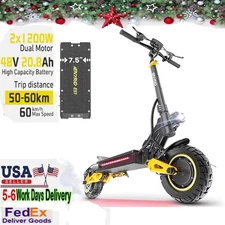 Folding Electric Scooter for Adult 2400W Dual Motor 37MPH 48V 20AH Fast Escooter