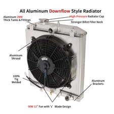 3 Row Radiator Shroud Fan For 1992-2000 Honda Civic EK EG DEL SOL/ Acura Integra