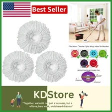 Universal Microfiber Spin Mop Refill 3-Pack