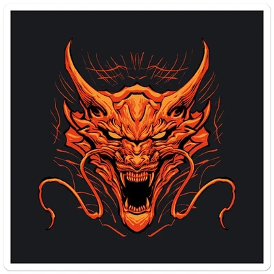 SOUTHERN STICKERZ Asian Dragon Head - Vinyl Decal Sticker - Car Window Laptop - ebn11143