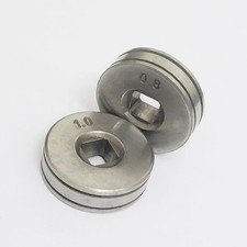 2Pcs 0.8/1.0mm Roll Wheels Smooth Groove Wire Feed Drive Rollers 25mm 1 inch...