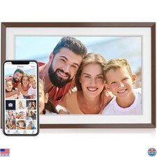 10.1" WiFi Digital Picture Frame, IPS Touch Screen, 16GB, Slideshow, Easy