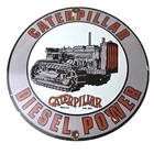 Vintage Caterpillar Sign - Heavy Equipment Trucks Service Gas Porcelain Sign
