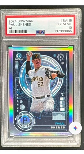 TOPPS 2024 BOWMAN AI PAUL SKENES #BAI-15 ROOKIE PITTSBURGH PIRATES PSA 10