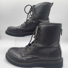 EQuick Vegan Combat Stivali Donna Grigio Taglia EU 43 (US 12)