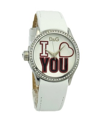 Dolce & Gabbana Women's DW0148 Peek A Boo Stone Bezel , I ❤️ YOU Dolce & Gabbana Women's DW0148 Peek A Boo Stone Bezel , I ❤️ YOU