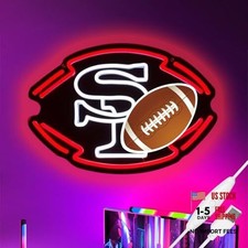 Football Neon Signs - Hanging Football Team Logo LED Neon Sign for Wall