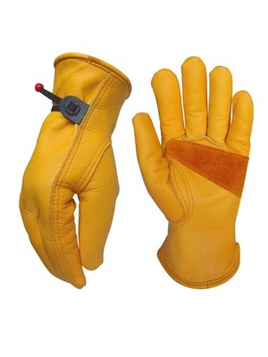 Heavy-Duty Cowhide Work Gloves Leather Work Gloves for Industrial/Mechanic/Ga...