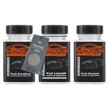 Autolack Lackstift Set für Hyundai YEV Hyper Silver Metallic Mat 3 x 50ml