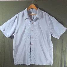 Toes Above The Nose Button Up Shirt Blue Size Large