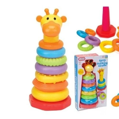 HANZ Gerry the Stacking Giraffe - Infant Toy Sensory development aid Multicoloured