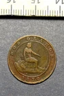 (USA1.00) , Spain  Coin , 10 Centimos  , Year : 1870 .