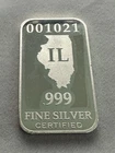 1 oz Silver Bar – Illinois U..S. State Series - .999 Fine Silver – Serialized