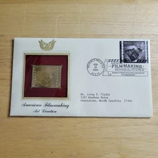American Filmmaking Art Direction 22kt Gold Replica Stamp 1st Day Issue w/card