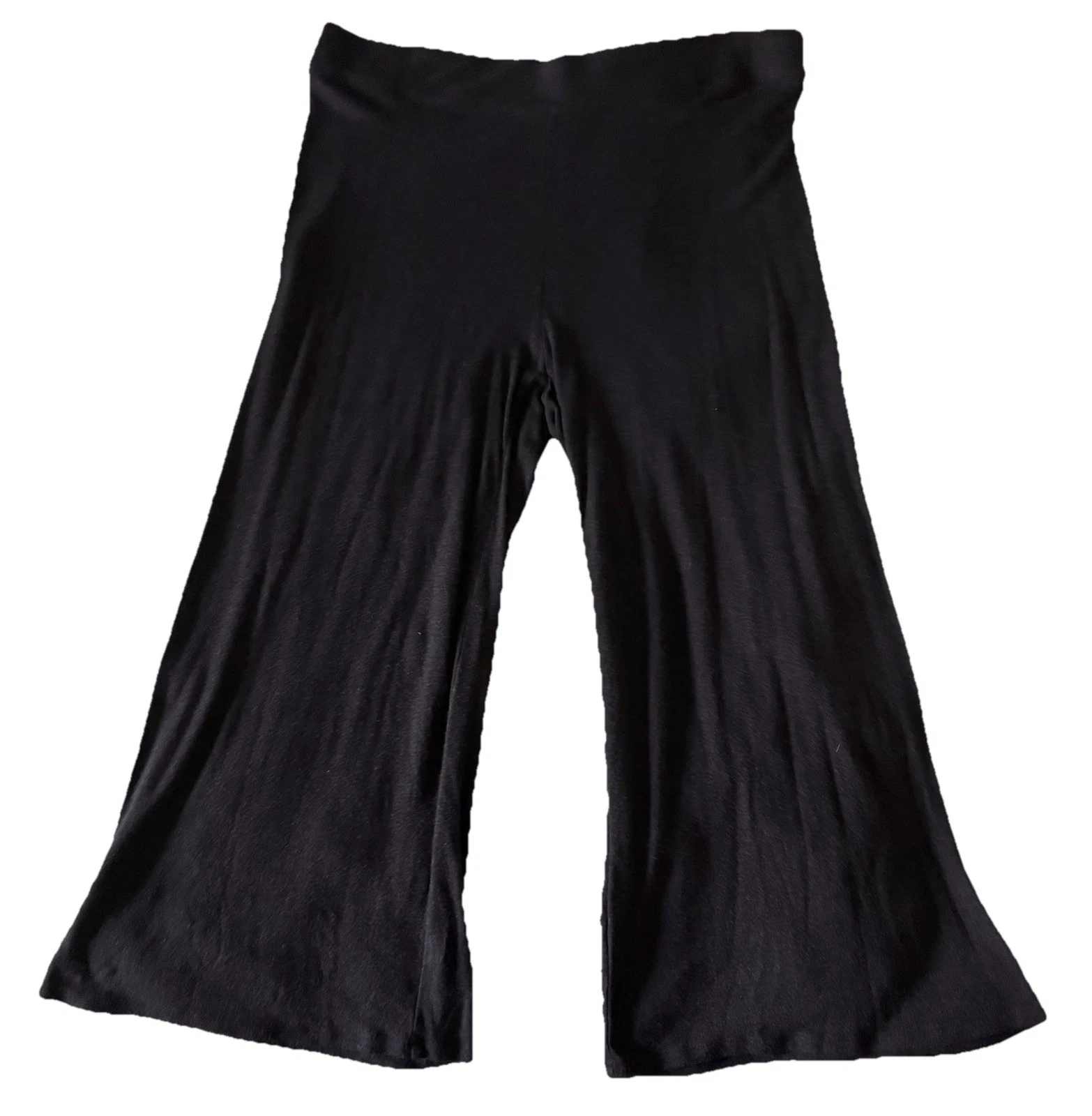 Eileen Fisher Brown Heathered Capri Pants Size XL Pull On Stretch Elastic Waist