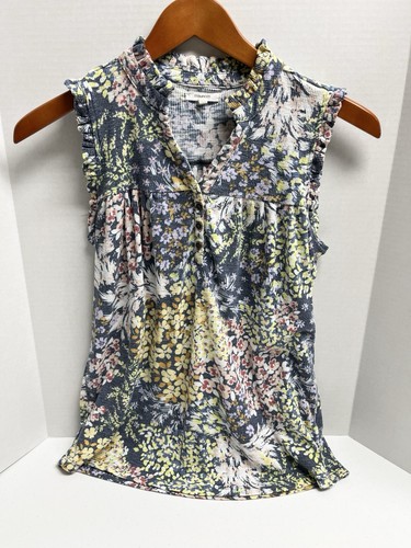 Maurice’s Floral Ribbed Tank Top Small - Picture 2 of 5
