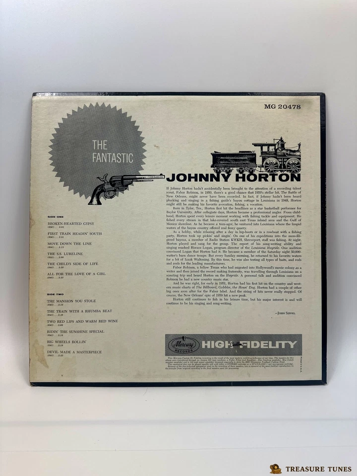 Johnny Horton - The Fantastic Johnny Horton Vinyl LP (MG 20478) - Image 3 of 4