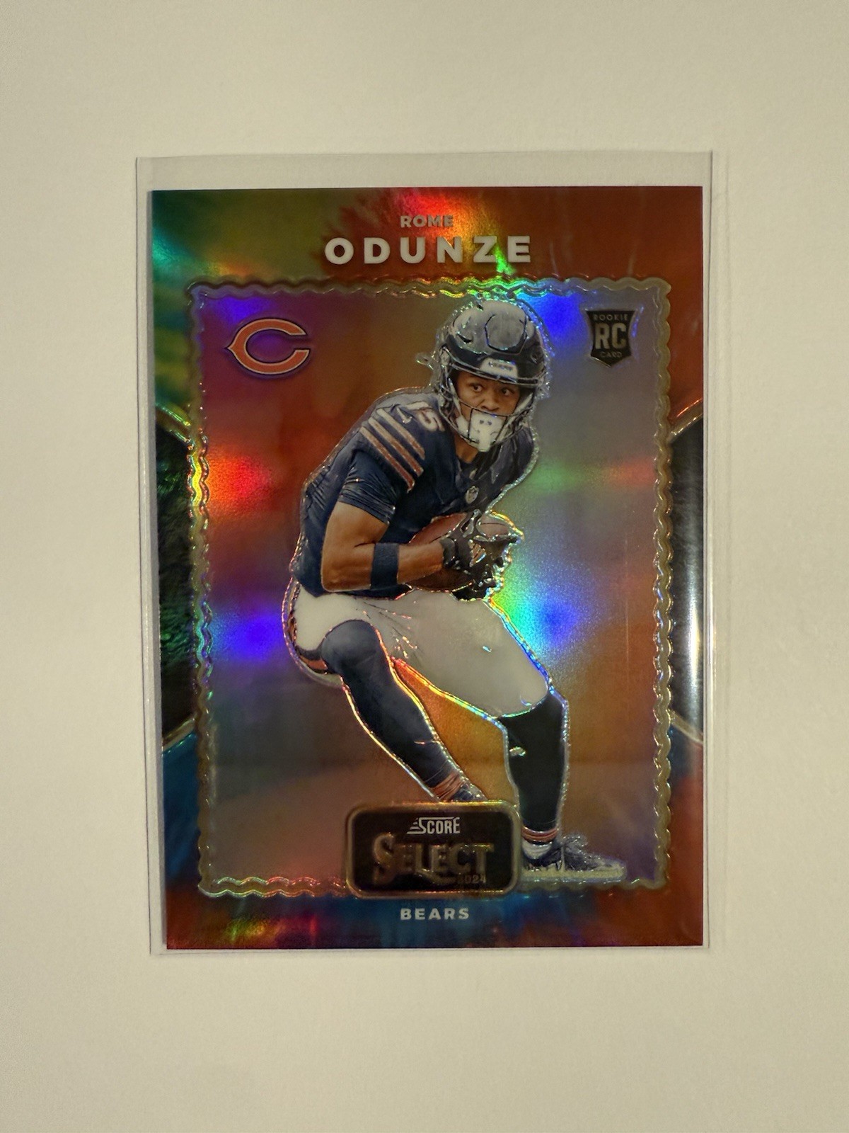 2024 Panini Select Score Throwback Tie-Dye Prizm /25 Rome Odunze #18 Rookie RC