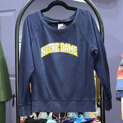 Russell Notre Dame Fighting Irish Scoop Neck Sweatshirt Navy Blue Soft M