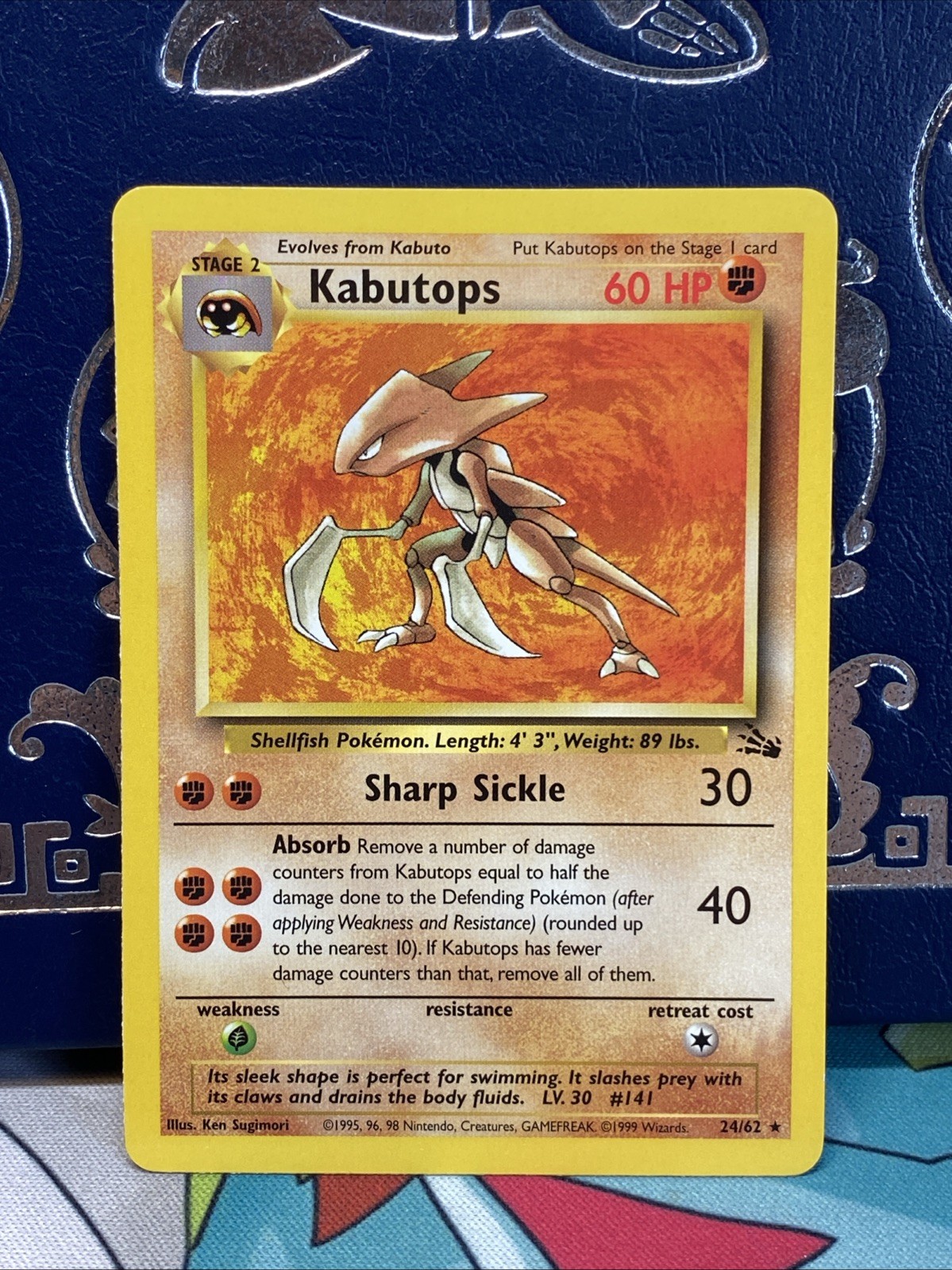 Pokemon TCG Fossil Kabutops Non Holo Rare 24/62 NM Vintage WOTC