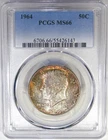 1964 50C PCGS MS66 SILVER KENNEDY ~ COLORFUL & HIGH-END!    *VIDEO*