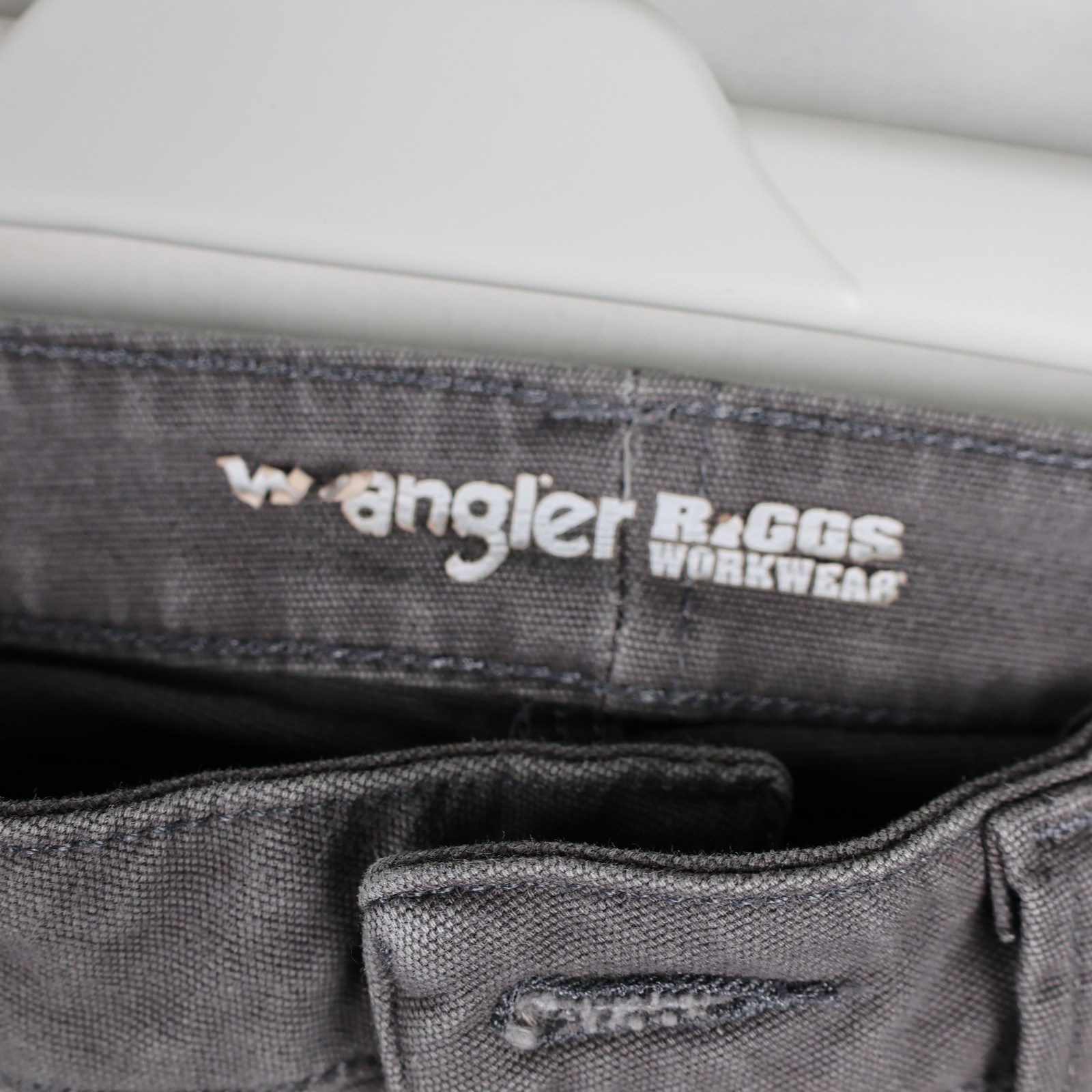 Wrangler Riggs Workwear Pants Mens 6x34 Gray Utility Strong Canvas Work Durable image 3
