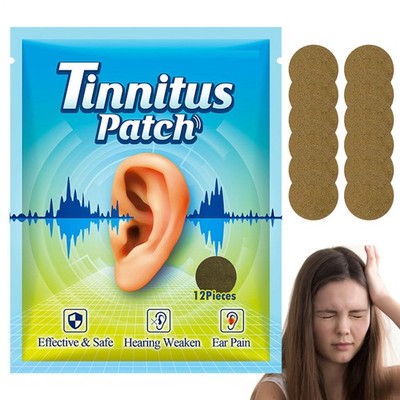 12PCS Tinnitus Treatments Patch Pains Hearing Weaken Neuropathic Earache Sticker