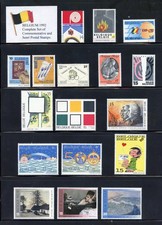 Belgium MNH Year Set,  1992 Commemorative and Semi Postal Issues Complete.