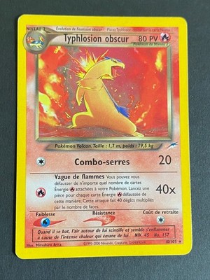 Pokemon French Typhlosion obscur (Dark Typhlosion) 10/105 Neo Destiny MP