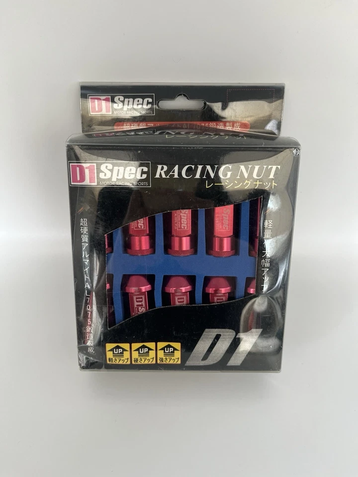 D1 SPEC Motor Racing Sports Racing Nut 20 Pcs AL-7075 P1.5 L 40mm - Ruby Red  - Image 2 of 3