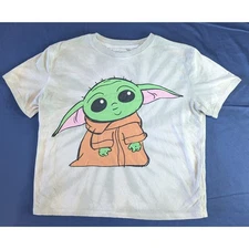 Star Wars The Mandalorian Baby Yoda Tie Dye T Shirt XS/XCH Cute Grogu Tee