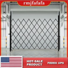 Single Folding Security Gate Folding Door Gate 7.22'H x 7.5'W Scissor Gate