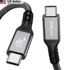 80Gbps USB 4 Cable for Thunderbolt 5 Cable, USB-IF Certified 120Gbps 3.3FT