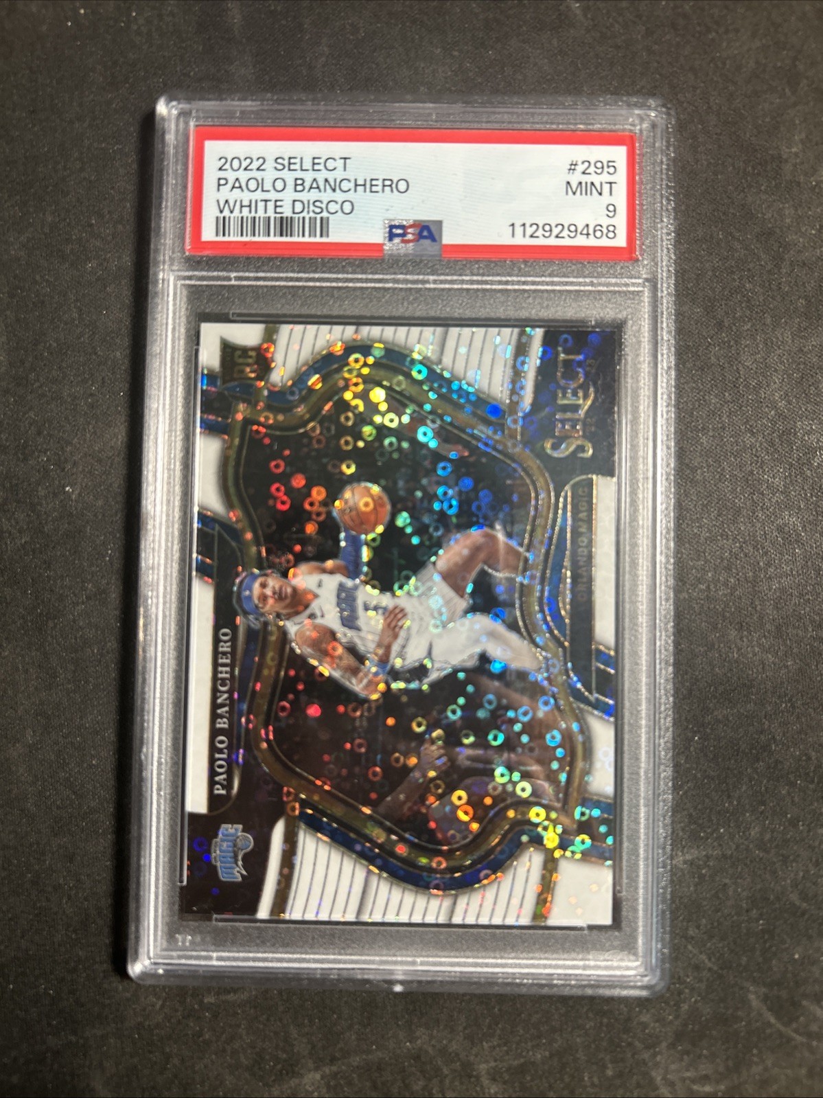 2022 Panini Select Paolo Banchero #295 White Disco /75 PSA 9 RC COURTSIDE