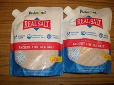 2 Bags Redmond Real Salt Ancient Sea Salt 26 oz each