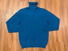 Men  s Wool Cashmere High Neck Sweater, Size XL, Light Blue, New