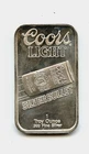 Coors Light 1oz. Fine Silver Bar .999 Sunshine Mining Company - MC711