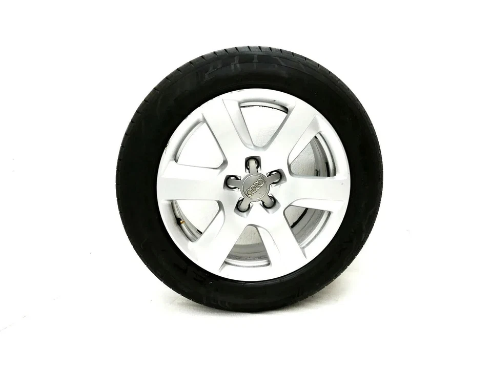 AUDI A6 4G Alufelge + Sommerreifen Dunlop 225/55 R17 4G0601025BK ca 5,5mm - Bild 1 von 4