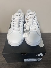 Adidas Women  s Grand Court 2.0 White Black Comfort Shoes Size 7.5