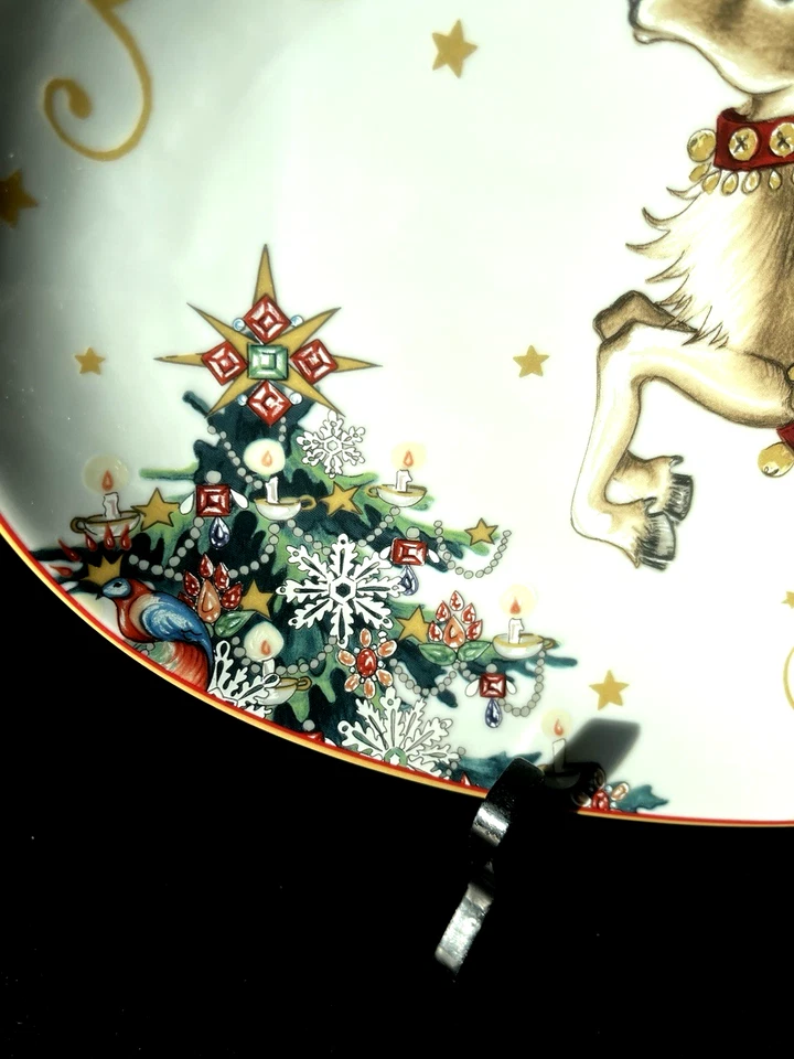 WILLIAMS-SONOMA 14.25" Oval Platter "Twas the Night Before Christmas" Reindeer - Image 3 of 4