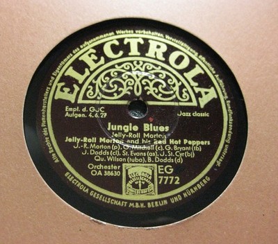JELLY ROLL MORTON Jungle Blues / Wild Man Blues ELECTROLA EG 7772 (221)
