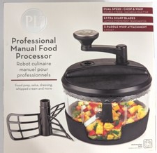 Progressive PL8 Professional 3 Cup Manual Food Processor-Black-NEW