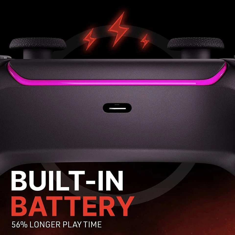 Black/Red Smart Rapid Fire Custom Modded Controller compatible with PS5 FPS - Image 3 of 4