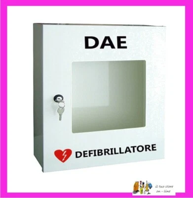PHARMAPIÙ Armadio defibrillatore in alluminio teca uso interno universale